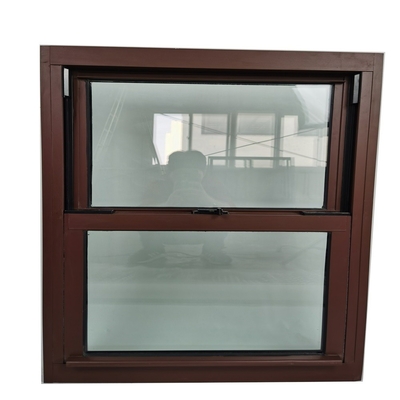 Single Hung Sash Aluminum Windows With Screens Swing Open for Heat Insulation Function