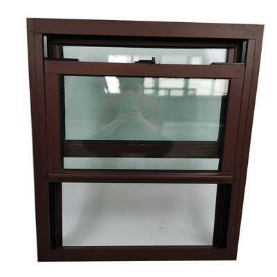 Single Hung Sash Aluminum Windows With Screens Swing Open for Heat Insulation Function