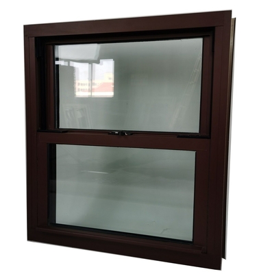 Single Hung Sash Aluminum Windows With Screens Swing Open for Heat Insulation Function
