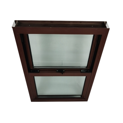 Single Hung Sash Aluminum Windows With Screens Swing Open for Heat Insulation Function