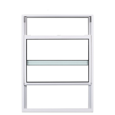 Plastic Frame Africa Aluminum Window with Double Pane Low-E Glass and Grill Design