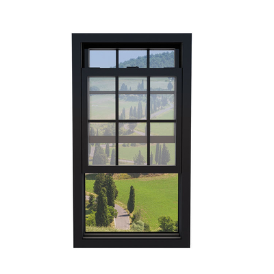 Soundproof Function Good Hanging Curtain Type Double Hung Aluminum Window Sliding Up