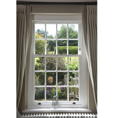 Soundproof Function Good Hanging Curtain Type Double Hung Aluminum Window Sliding Up
