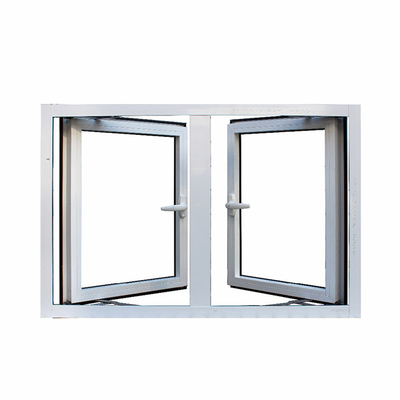 Coffee Brown Glass Color Aluminum Casement Window with Stainless Steel Screen Netting