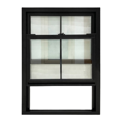 Steel Grid Glazing Glass Black Aluminum Frame Custom Single Hung Windows for Leisure Facilities