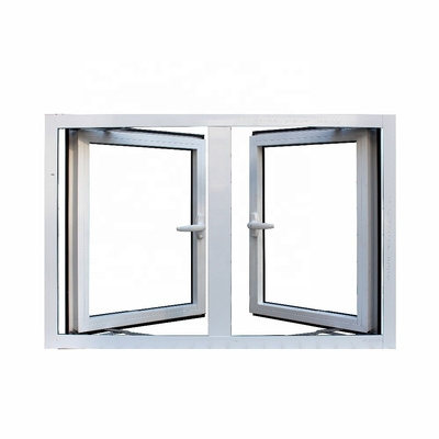 Double Tempering Glass Black Vinyl Casement Windows with Trickle Vent and Low-E Glass