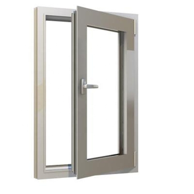 Double Tempering Glass Black Vinyl Casement Windows with Trickle Vent and Low-E Glass