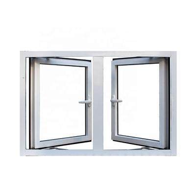 Double Tempering Glass Black Vinyl Casement Windows with Trickle Vent and Low-E Glass