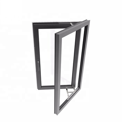 Modern Swing Open Casement Windows with Black Vinyl Exterior and Built-in Ventilation