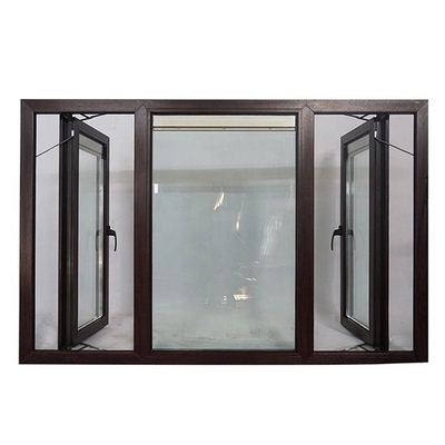 Modern Swing Open Casement Windows with Black Vinyl Exterior and Built-in Ventilation