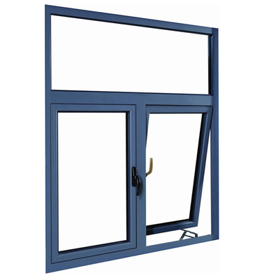 Tempered Glass UPVC Profile Awning Window for Heat Insulation House Doors and Windows