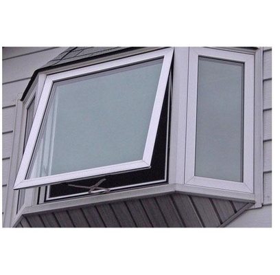 Tempered Glass UPVC Profile Awning Window for Heat Insulation House Doors and Windows