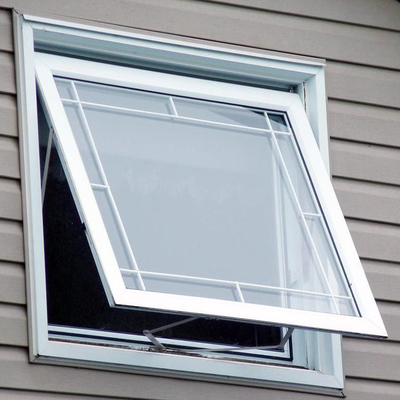 Tempered Glass UPVC Profile Awning Window for Heat Insulation House Doors and Windows