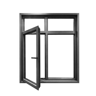 Professional Black Casement Windows with Heat Insulation Advantage and Security Mesh