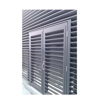 Hurricane Outdoor Metal Jalousie Exterior Aluminum Window with Built-in Shutters Security