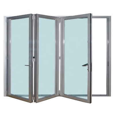 Vertical Pvc Fold Glass Guard Kitchen Windows with Triple Accordion Power Bifold Design