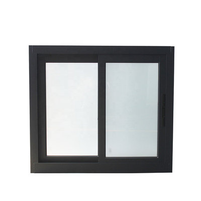 Customized Gray Double Glazed Glass Impact Aluminum Sliding Windows and Doors with Security Bars