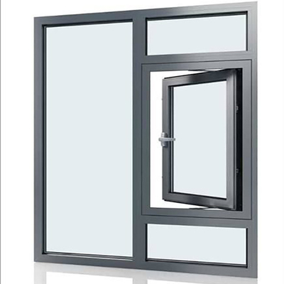 Simple Design Elegant House with Grill Louver Type Swing Open Aluminum Glass Windows