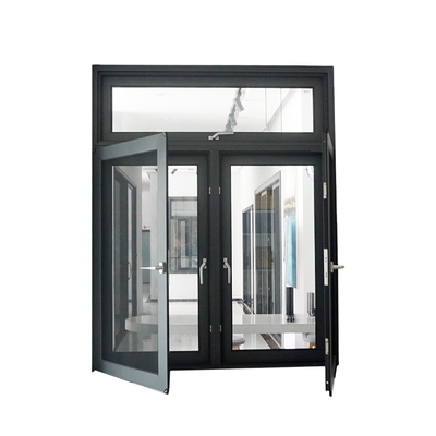 FiberGlass Screen Netting Upvc Casement Window with Roller Shutter in Customized Colors