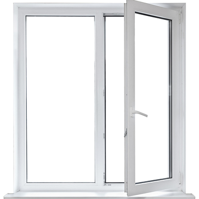 FiberGlass Screen Netting Upvc Casement Window with Roller Shutter in Customized Colors