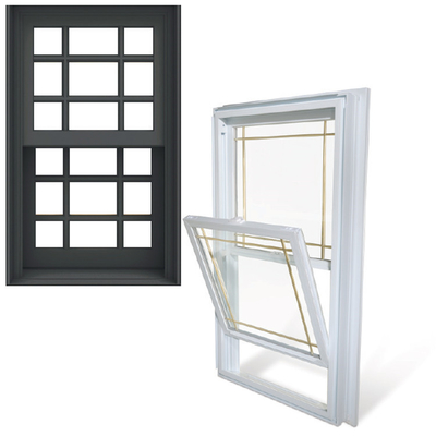 2023 Vinyl Windows Single Hung FiberGlass Screen Netting Material and Customized Size