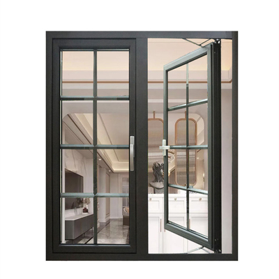 Double Class Unbreakable Aluminum Clad Windows in 110mm Customized Size with FiberGlass