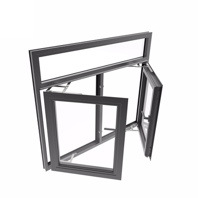 Aluminum Casement Windows for Houses in French Customized and Horizontal Open Type