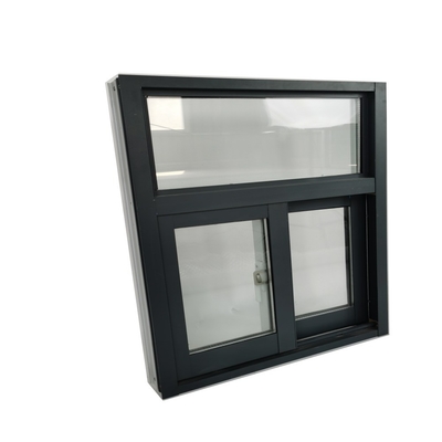 Horizontal Slide Up Windows for Office Buildings 3 Track Aluminium Sliding Window