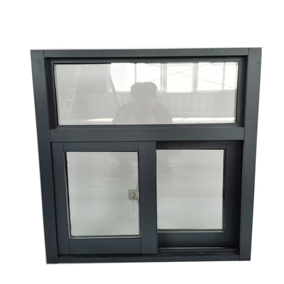 Horizontal Slide Up Windows for Office Buildings 3 Track Aluminium Sliding Window