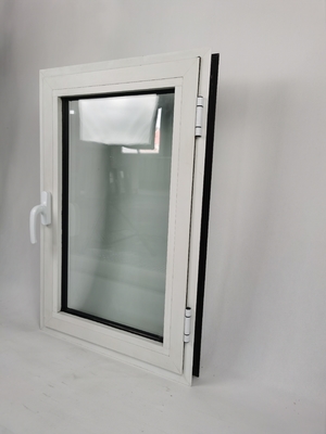 Single Panel Glass Louvers Fixed Aluminum Casement Window with Black Color Sub Frame