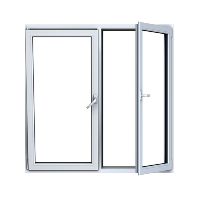 Single Panel Glass Louvers Fixed Aluminum Casement Window with Black Color Sub Frame