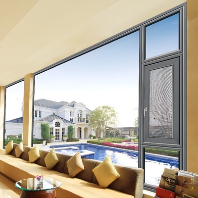 Thermal Break Aluminum Triple Glaze Casement Swing Windows and Soundproof Advantage