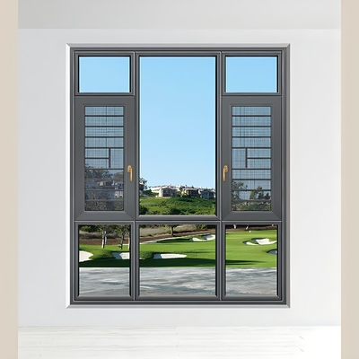 Customizable Hanging Curtain Type Aluminum Hurricane Impact Windows with Grille Design