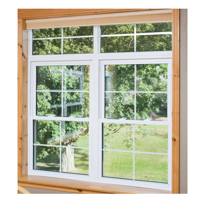 Vinyl Windows Single Hung Upvc Double Glazed with Folding Screen and Curtain Type