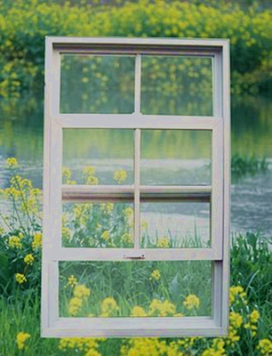 Vinyl Windows Single Hung Upvc Double Glazed with Folding Screen and Curtain Type
