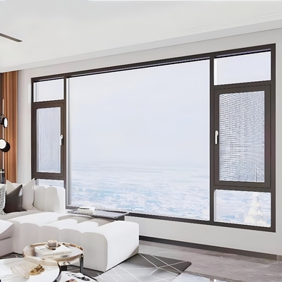 Aluminum Casement Swing Windows for Sound Insulation Against Storm in Security Houses