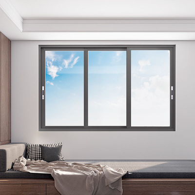 Hanging Curtain Type Aluminium Sliding Window with Shutter Windows 6063-T5 Profile