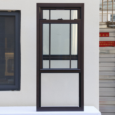 Customized UPVC Black Single-Hung Windows with Roller Blind Curtain Type