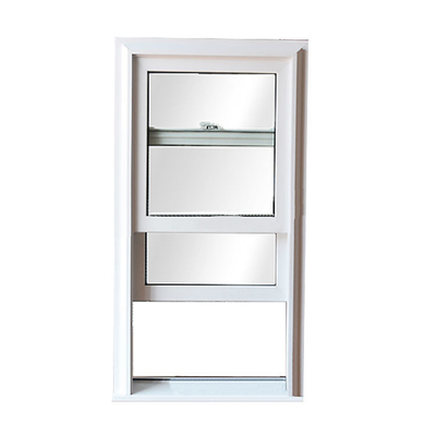 Apartment Single Hung Window with Plastic Frame and Curtain Type Roller Blind