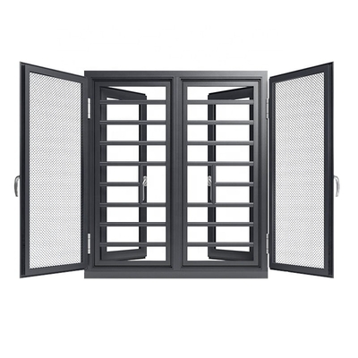 Low-E Glass European-style Aluminium Casement Window with Triple Double Glazed and Screen