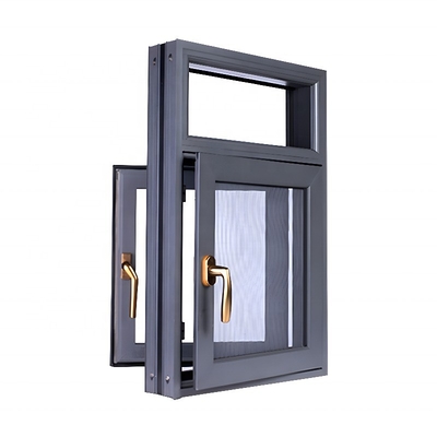 Windproof Casement Windows With Screens and Tempering Glass for Customizable Size