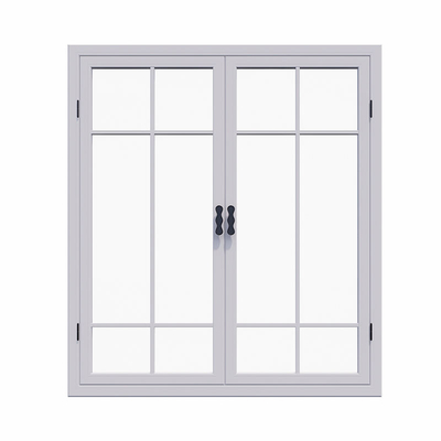 Interior Steel Casement Window Glass Type Tempering Upvc Double Glaze Black Workshop