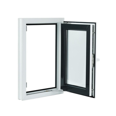 Interior Steel Casement Window Glass Type Tempering Upvc Double Glaze Black Workshop