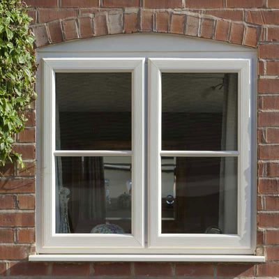 Upvc Black Frame Double Glazed Casement Windows with Crank Handle and Customized Colors