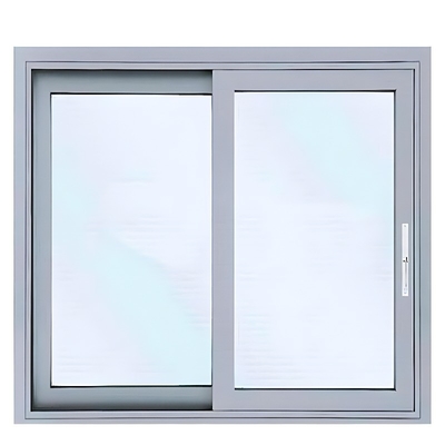 Hanging Curtain Type Soundproof Windproof Hurricane Glass Sliding Aluminum Windows with Window Lock