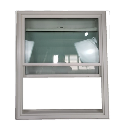 Reflective Double Glazed Fixed Vinyl Double Hung Window with Green Glass and Plastic Frame