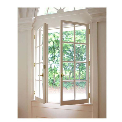 Customized Colors UPVC Casement Windows with Simulated Bars and Plastic Frame Options