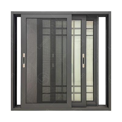 Open Type Sliding Window with Motorized Composite Up Security Bar and Tempering Glass