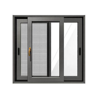 Open Type Sliding Window with Motorized Composite Up Security Bar and Tempering Glass