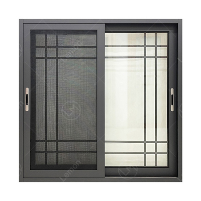 Open Type Sliding Window with Motorized Composite Up Security Bar and Tempering Glass
